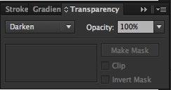 TRANSPARENCY PANEL BLENDING MODES There are 16 blending modes.