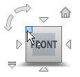 To return the view orientation to the original Home view: Move the cursor to the ViewCube.