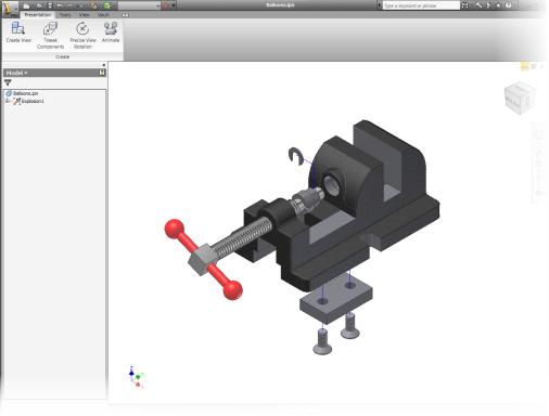 Presentation Environment In the presentation environment: You create exploded assembly views. You can record an animation of an exploded view to help document your assembly.