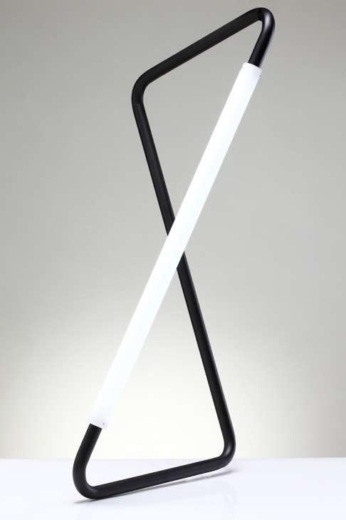 001 Wall, floor, ceiling and desk Light Object This Light fixture is made of a bended metal rod with LED illumination.