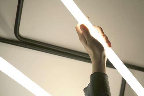 Materials: Metal, Acrylic Tube, LED s Lamping: 3528 led string lights 120 leds per Meter 24V flexible led strip light.