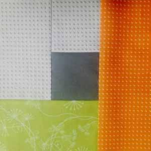 Sew a 2½" x 6½" light rectangle to the top. Press seam towards the light rectangle.