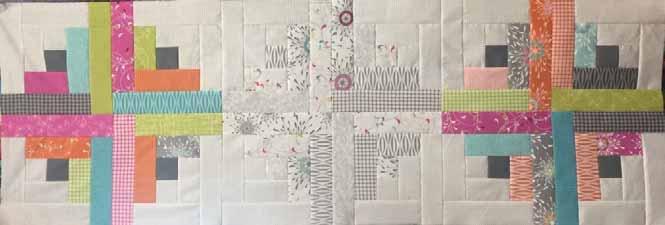 Make sure the direction of each block is exactly as shown or you will not have a star in the center of the quilt. Sew each row together.