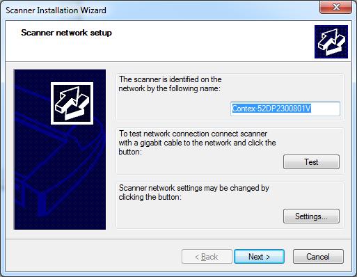 Installation 18 Scanner Installation Change network name 17 Change the scanner network name (optional)