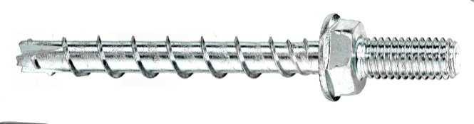 HUS 6 Screw anchor, Anchor version HUS-A 6 Carbon steel Concrete Screw with hex