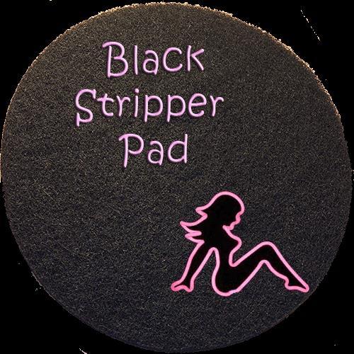 Black Stripper Pad Good solid VCT stripper pad. A very aggressive pad for stripping. It is designed to be used to wet strip a floor.