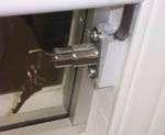 Locking Bracket to Window Frame such a way it stays 5/16 below center of first Horizontal bars on both side.