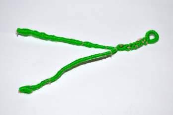 1 2 Yarn Grape 3: 3 Fold the pipe cleaner in a half, leaving a top hole, and