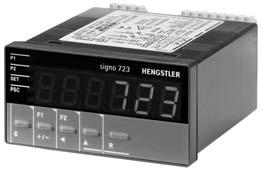 Variable Preset Counter and Position indicator with Interface RS 485 / RS 232 signo 723 Large 6 digit LED display, 14 mm Up-/down counter, 6 digits, with different count modes and prescaler 2 preset