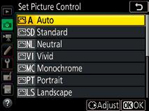 You can select one of eight Picture Controls according to your creative intentions including Auto Picture Control, newly introduced in the D7500.