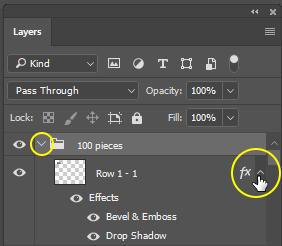 3.2. The various layers When the action finishes, all pieces (layers) are collected in a layer group, which is represented by a small folder icon at the top of the layers panel.