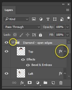 4.2. The various layers The Shadow layer is located below the layers group. You can change its opacity to preference.