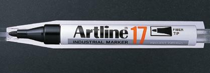industrial markers industrial markers The Artline Industrial Marker Collection is permanent and quick-drying. They can be used on plastic, metal, glass, wood and many other types of materials.