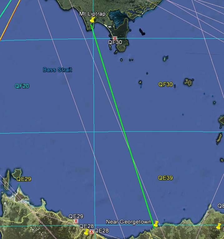 255 km Aircraft Scatter QSO on 24 GHz First crossing of Bass Strait on 24 GHz By Rex Moncur VK7MO and David Smith VK3HZ On 13 March 2012, VK3HZ at Mt Liptrap near Wilson s Promontory in Victoria