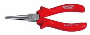 c Pliers made from special steel, for hard and soft wire, chromed, with 1- component plastic handles with anti-slip protection 1000 V Length Finish Weight mm cutting capacity g