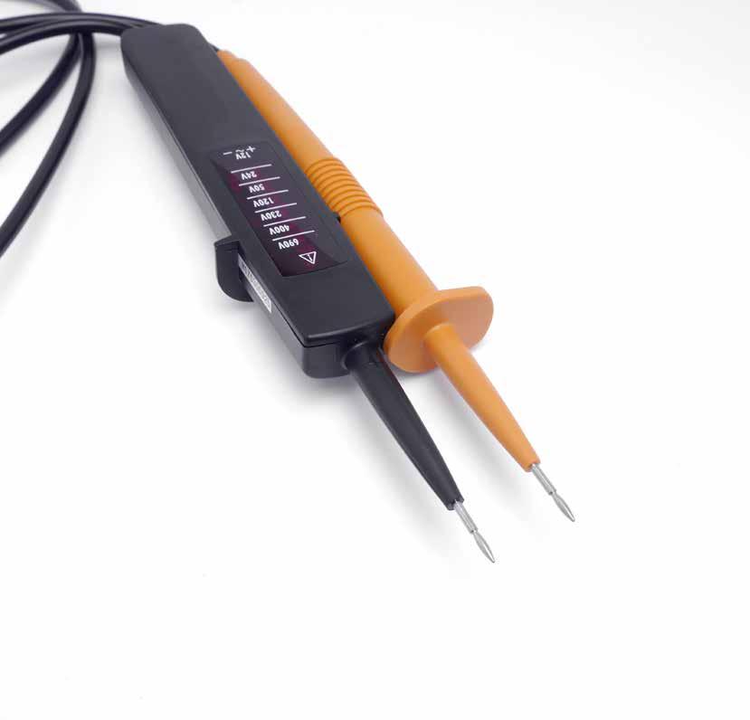 VOLTAGE TESTER DIN EN 61243-3, DIN CDE 0682, part 401, IEC 61010 This voltage tester is universally applicable and is designed