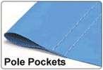 Pockets 1/2 Sided With Wind Slits D-Rings & Reinforced Corners With rope Sewn in corners Stitching & Grommets Included 6 sq ft