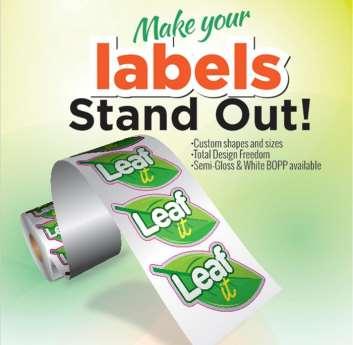 Roll Labels Water and oil resistant labels. Clear or white BOPP material. Excellent for use in food packaging when liquids are involved.