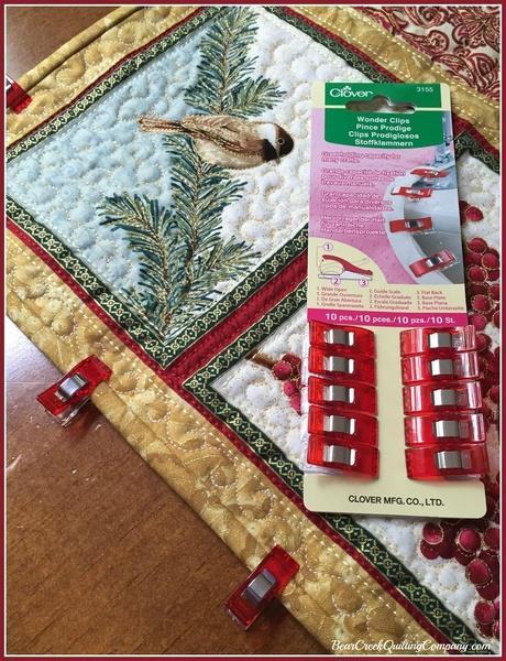 Once quilted, I make my binding from the 2 1/4" strips of