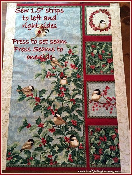From the Chickadee and Berries Scroll Cream/Gold: Attach