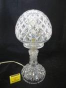 00 16 A goblet shaped cut crystal vase on pedestal base.