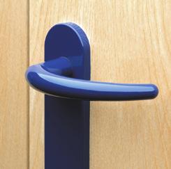 NORMBAU - Nylon Door Furniture Spindle fixed levers Levers and roses or backplates are supplied separately. Roses are available with springing to suit lightly sprung latches.