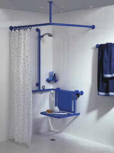 NORMBAU - Bathroom fittings Product Shower seat - wall mounted 0841 01 Lift up shower seat - wall mounted Product Backrest 0841 32 Wall mounted backrest Product Shower head rail 0487 04 Corner shower