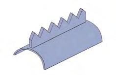 When used at top edge abutment, lead flashing to be dressed over the top of the verge unit, in accordance