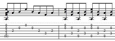 Applying Fingerstyle To The Fmaj7b5 Chord Exercise *Note: In the exercise below you will see that I've added the open A string. This is allowed because the A note is part of the chord spectrum.