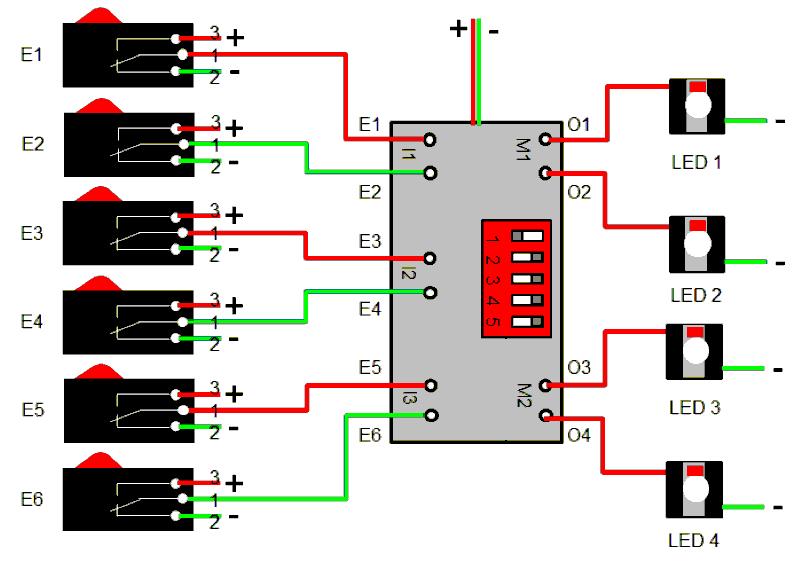 .3.4 Test circuit - OR / AND / OR / NOT logic gate D flip-flop / JK (RS) flip-flop Set the DIP Switch