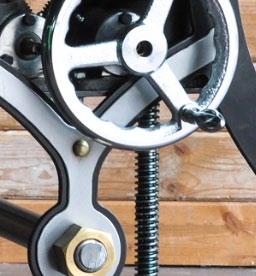 40 steel top With an 8 crank wheel, it adjusts from 30 dining