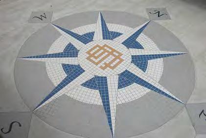 Tiled Compass Rose at The