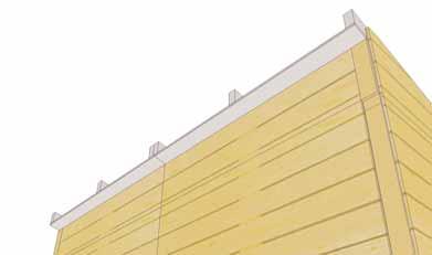 Soffits are flush against both front and back