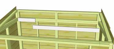 29. Attach Horizontal Wall Cleats (1 @ 3/4 x 3 1/2 x 70, 1 @ 3/4 x 3 1/2 x 21 ) to Wall Extendor bottom framing and Rear