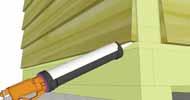 Filler Shingles Left Roof Rear Soffit (2) (4) Panel 3 wide Facia/Roof Nailing Strips (2) Use 64 long Door Stop / Floor