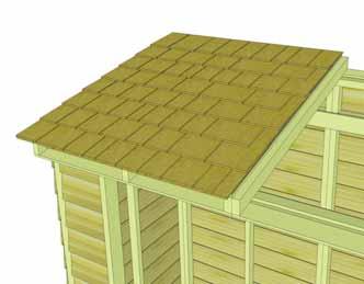 Place on rafters with front of plywood just about flush with