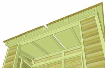 For correct Roof Panel position, align panel so plywood sits