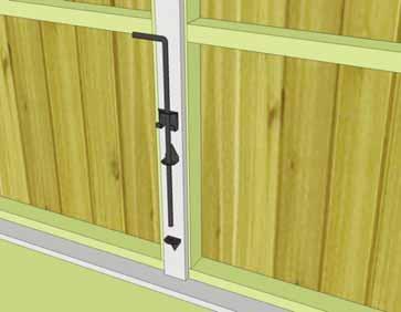 Once the Cane Bolt is attached, close doors and mark a hole in the stop to accommodate the bolt.