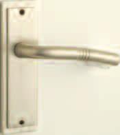 G2708 Yale Door Furniture 2008 3/6/08 2:17 pm Page 23 Back Plate Handles P-Y-40007 Essence handle Available in polished brass and satin nickel finishes P-Y-40007LA-PB Essence latch handles Polished