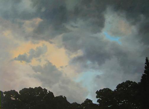 April Gornik, Storm at Sunset, 2000, Oil on