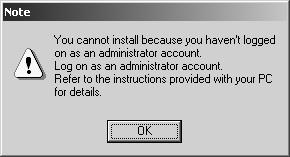 Users of Windows 2000 or Windows XP should log in using a system administrator account (e.g. Administrator ). 2. Quit all other active applications until no applications are shown in the taskbar.