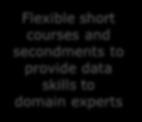 courses and secondments to provide data skills to domain