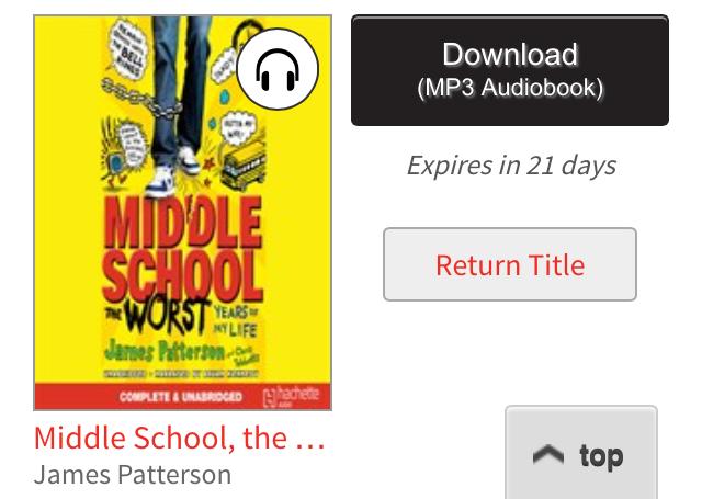 Downloading Your Audiobook Once you ve tapped on the Borrow button, you get a new screen with a big black Download button.