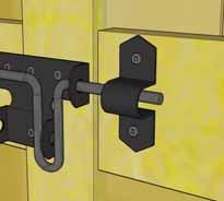Make sure screws go into interior door framing and are not exposed on