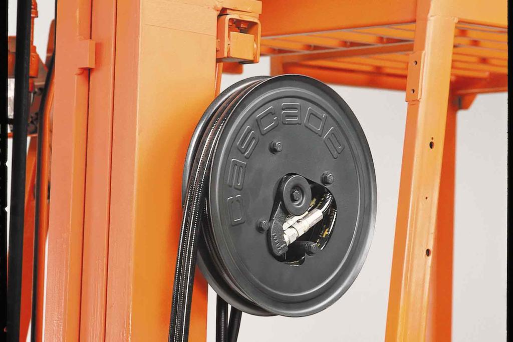 THINLINE HOSE REEL The thinnest mounting profile available. Narrow mounting profile for better visibility & less damage.
