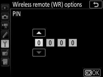 Wireless Remote (WR) Options G button B setup menu Adjust settings for optional WR-R10 wireless remote controllers and for optional radio-controlled flash units that support Advanced Wireless