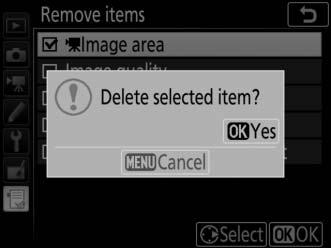 A confirmation dialog will be displayed; press J again to delete the selected items.