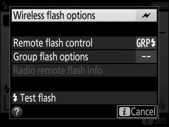 To view flash info during viewfinder photography, press the R button to display shooting information and then press the R button again.