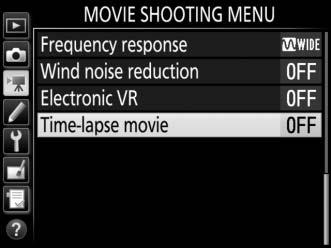 Recording Time-Lapse Movies A Before Shooting Before shooting a time-lapse movie, take a test shot at current settings and view the results in the monitor.