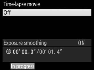 A During Shooting During shooting, Q will flash and the time-lapse recording indicator will be displayed in the control panel.